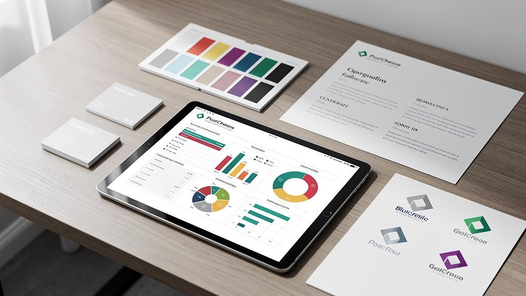 Report templates with brand elements and design standards
