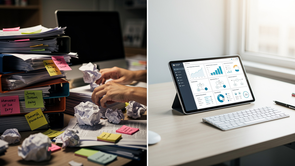 Comparison between manual and automated document workflows