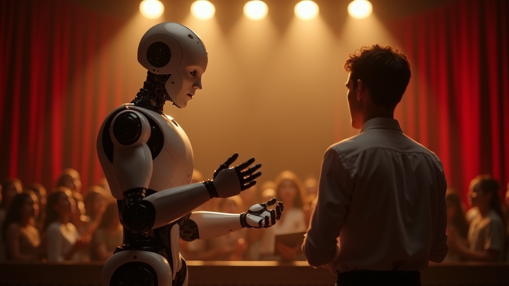 Primer plano de un brazo robótico industrial avanzado, símbolo de los nuevos avances