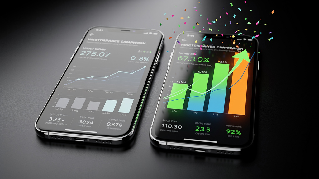 Campaign performance metrics showing significant growth results