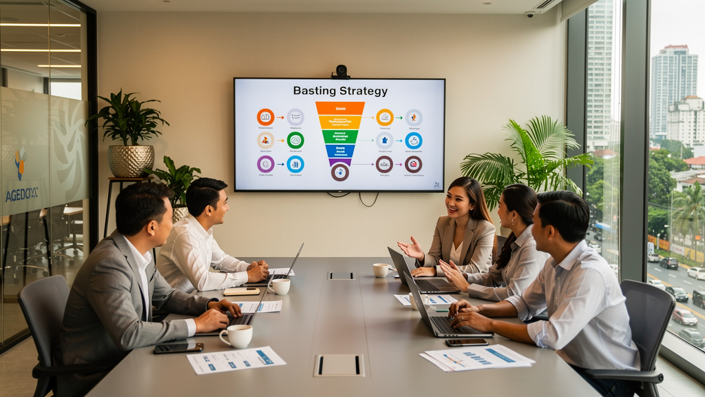 Marketing strategy consultation meeting with Filipino business team