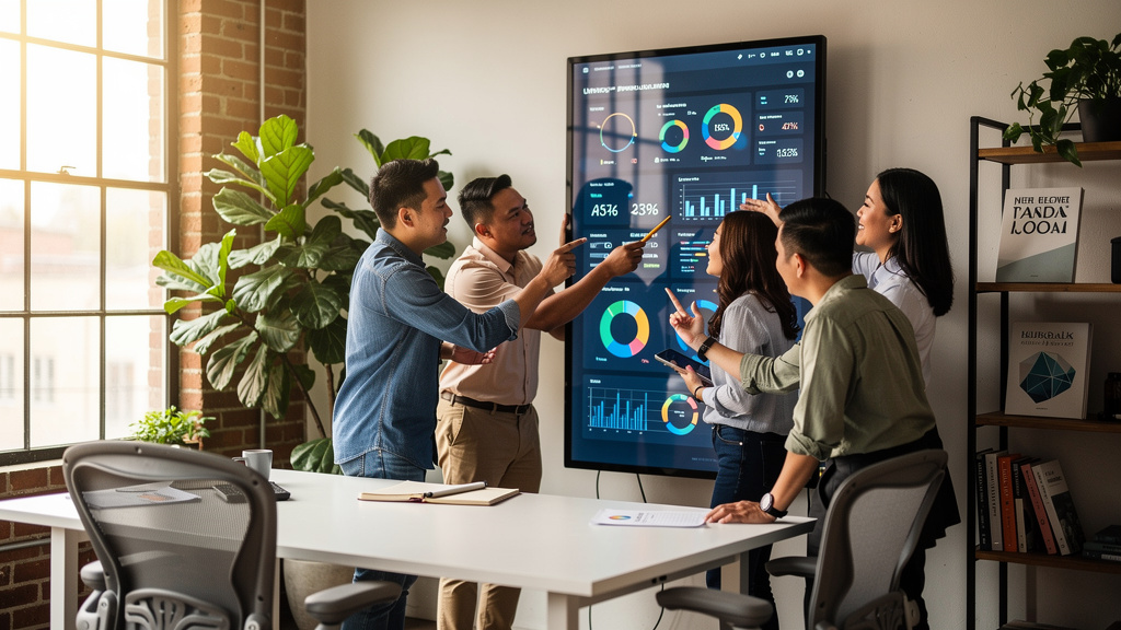 Filipino marketing team analyzing campaign performance data