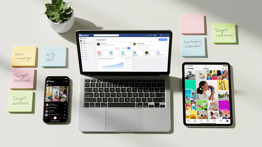 Multi-platform social media marketing campaign management across devices