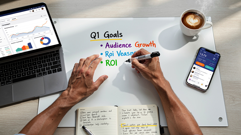 Strategic planning session with performance metrics and business goals