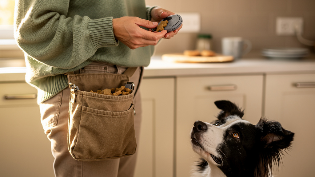Training equipment with attentive border collie