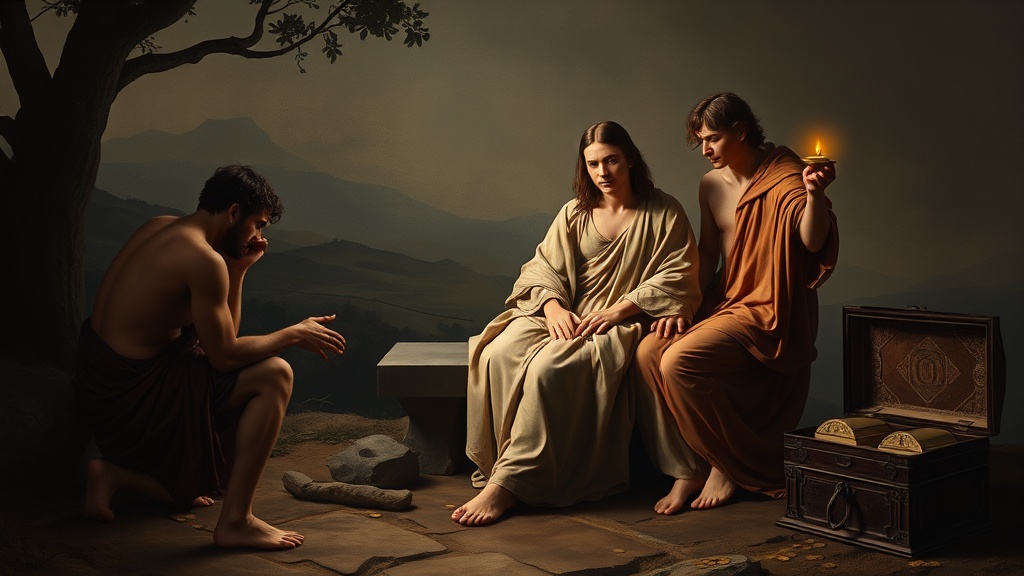 A parable-like religious tableau