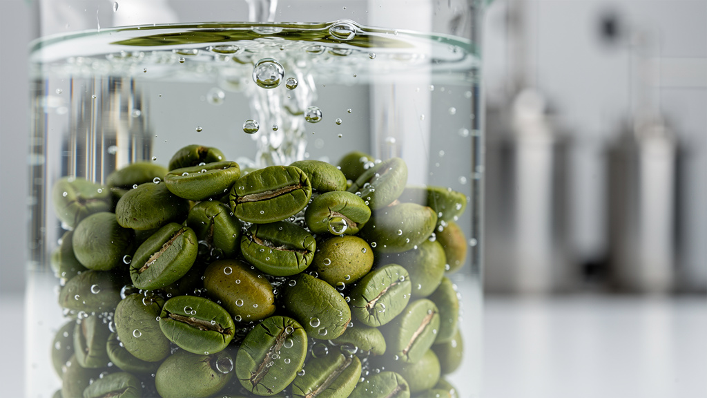 물을 이용한 자연친화적 카페인 제거 공법 과정