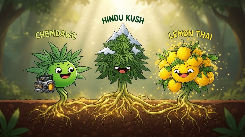 OG Kush genetic lineage showing parent strains