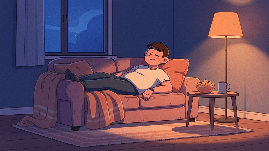 Relaxing evening scene showing OG Kush calming effects
