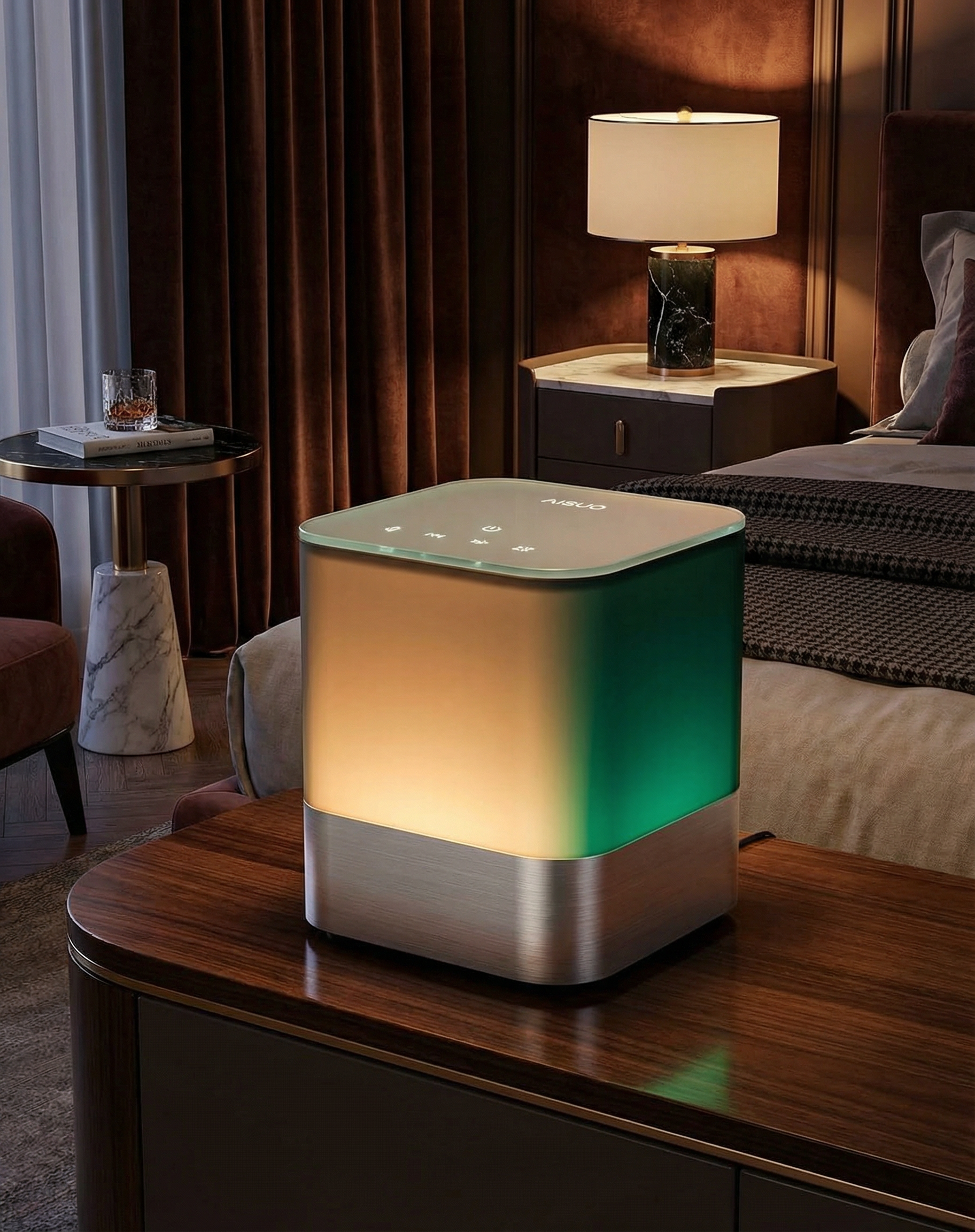 Aisuo Night Light-5 in 1 Bedside Lamp with Bluetooth Speaker, 12/24H Digital Calendar Alarm Clock, Touch Control, Support TF and SD Card, Music Player, Gift for Girls Boys Teens,Warm White : Tools &amp; Home Improvement