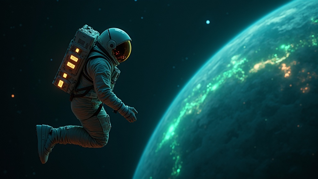 Detalle de un brazo robótico avanzado en el espacio, clave para la noticia sobre robótica.