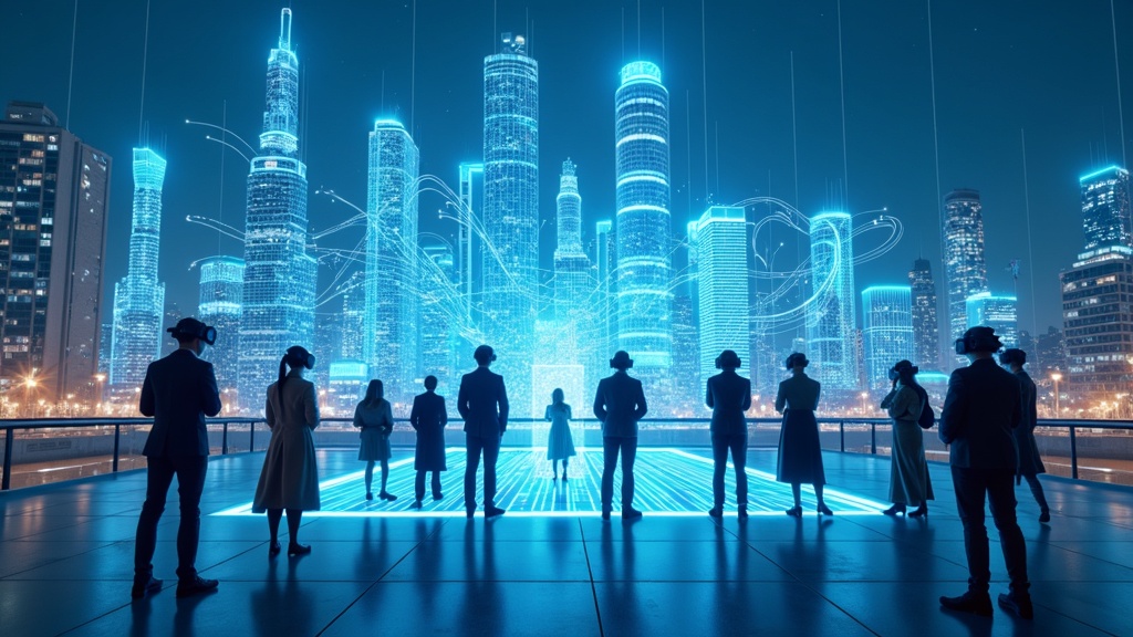 Logo y presentación de la Alianza Europea sobre Mundos Virtuales con representantes de la UE