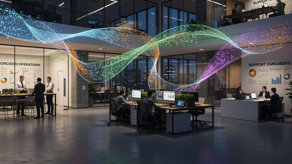 Connected business workflows across multiple departments