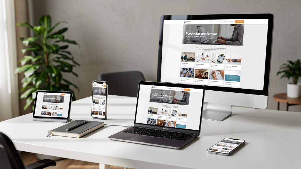 Multiple devices showing responsive web application testing