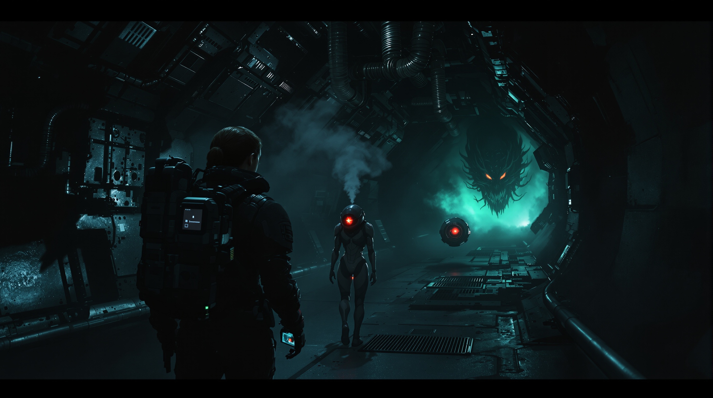 Zula Hendricks en Alien: Rogue Incursion VR enfrentándose a un Xenomorfo