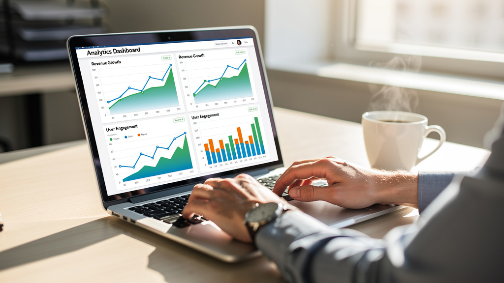Analytics dashboard showing business growth metrics