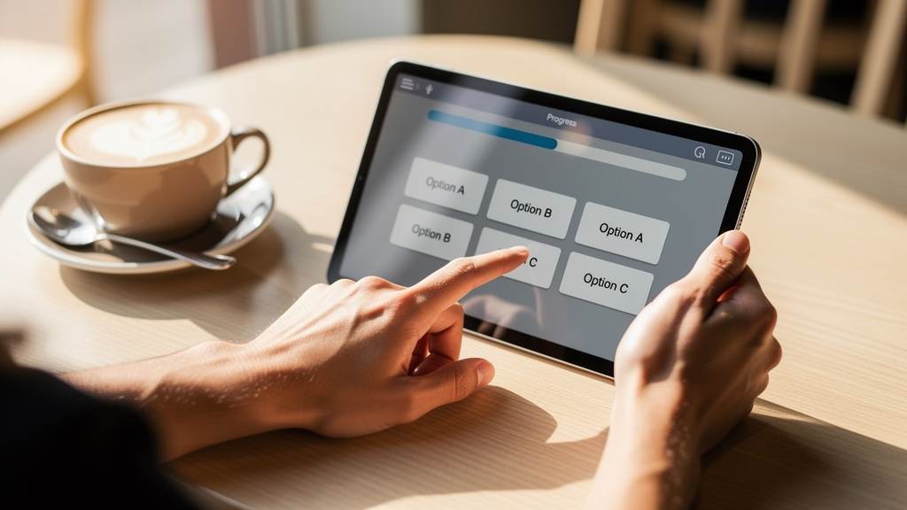 Interactive quiz experience on digital device
