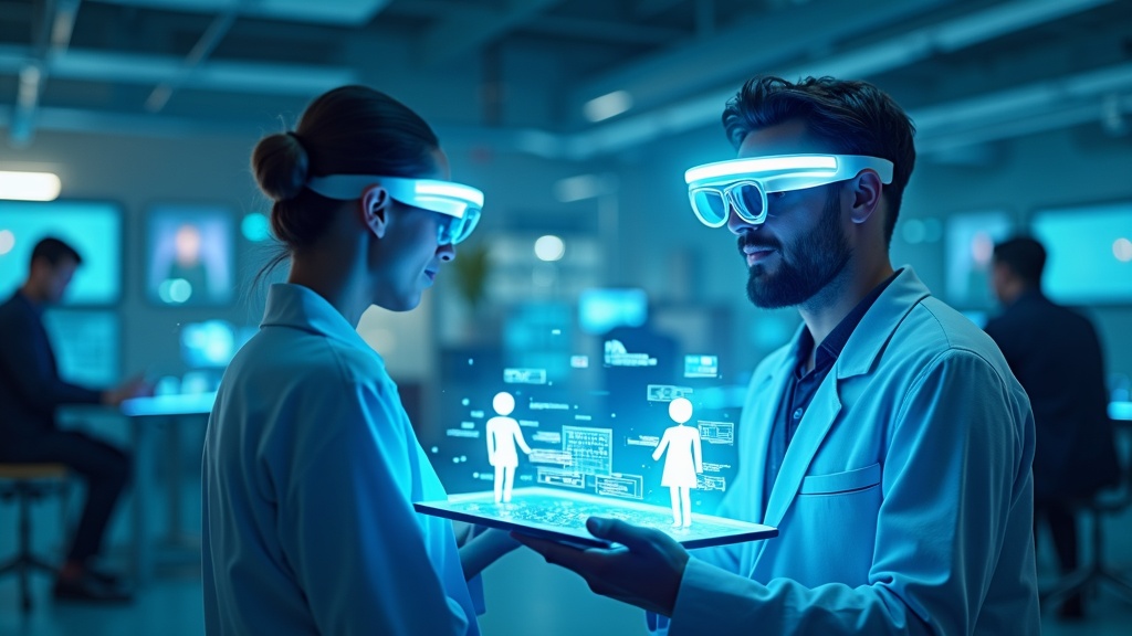 Concepto visual del dispositivo Project Aura y su interfaz inmersiva