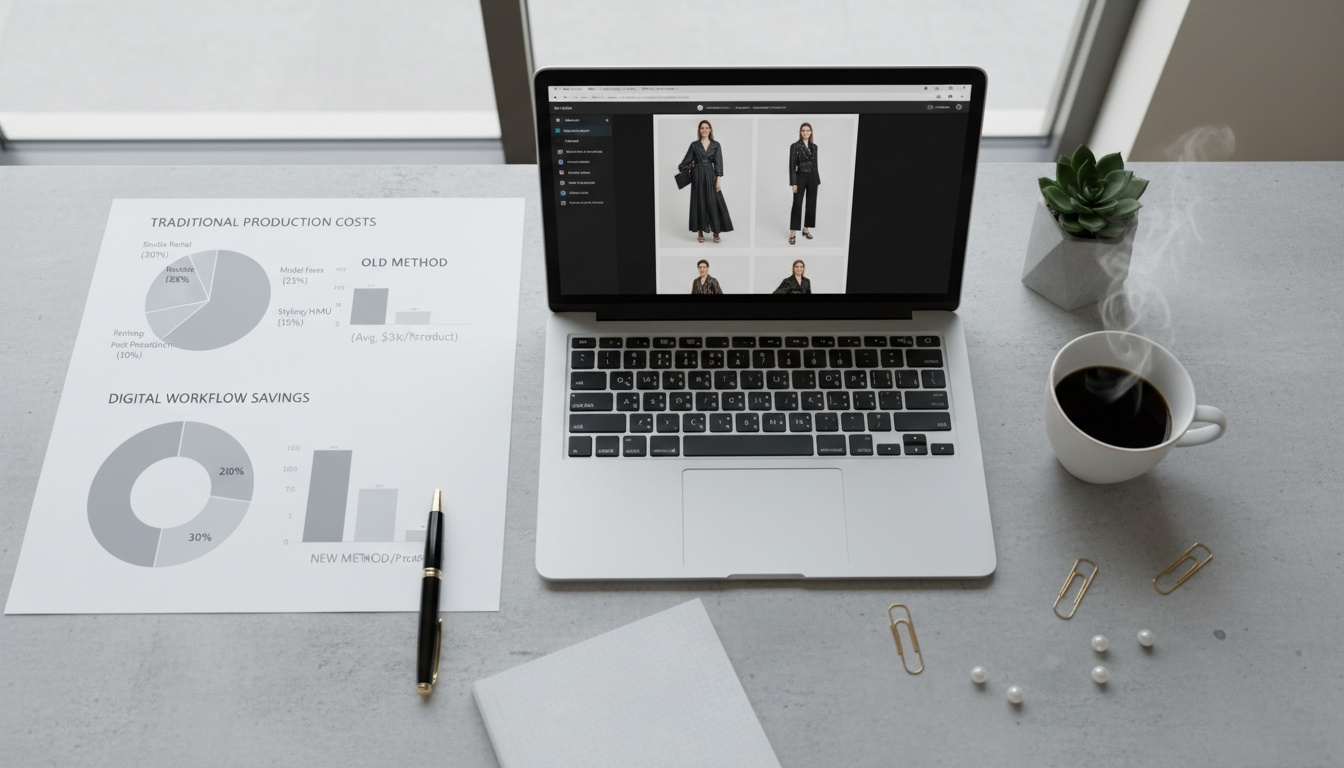 Escala de produção de conteúdo com IA para moda