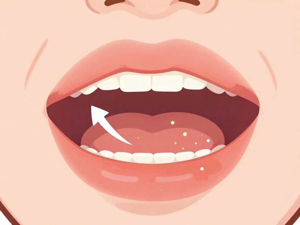 Stylized illustration of food being chewed in the mouth with enzyme action Stylized illustration of food being chewed in the mouth with enzyme action