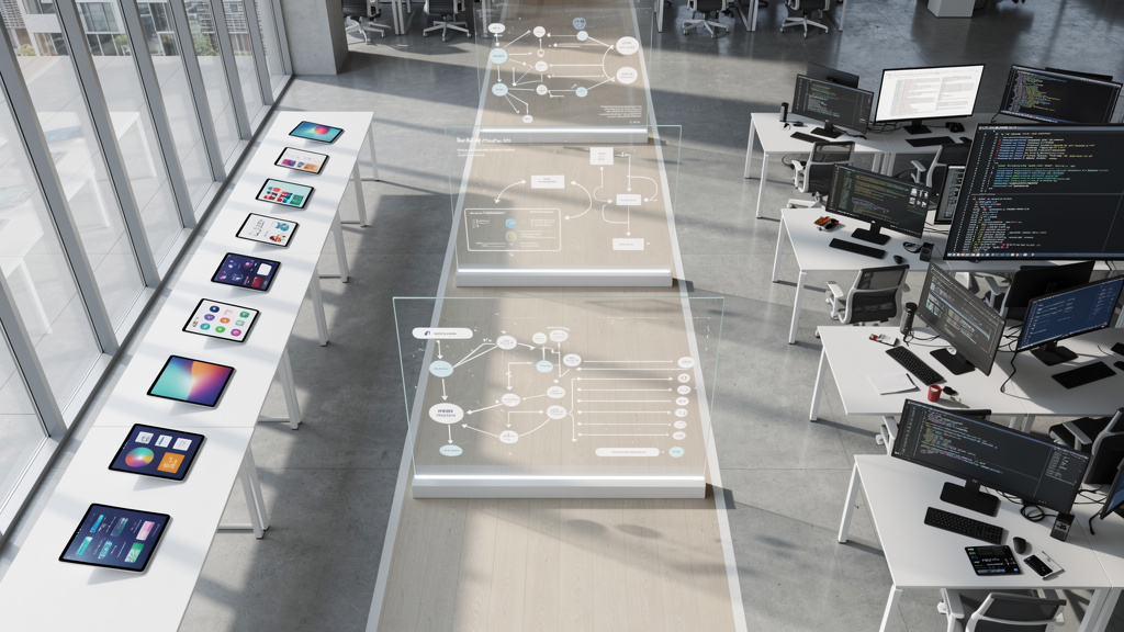 Visual representation of three different automation implementation paths