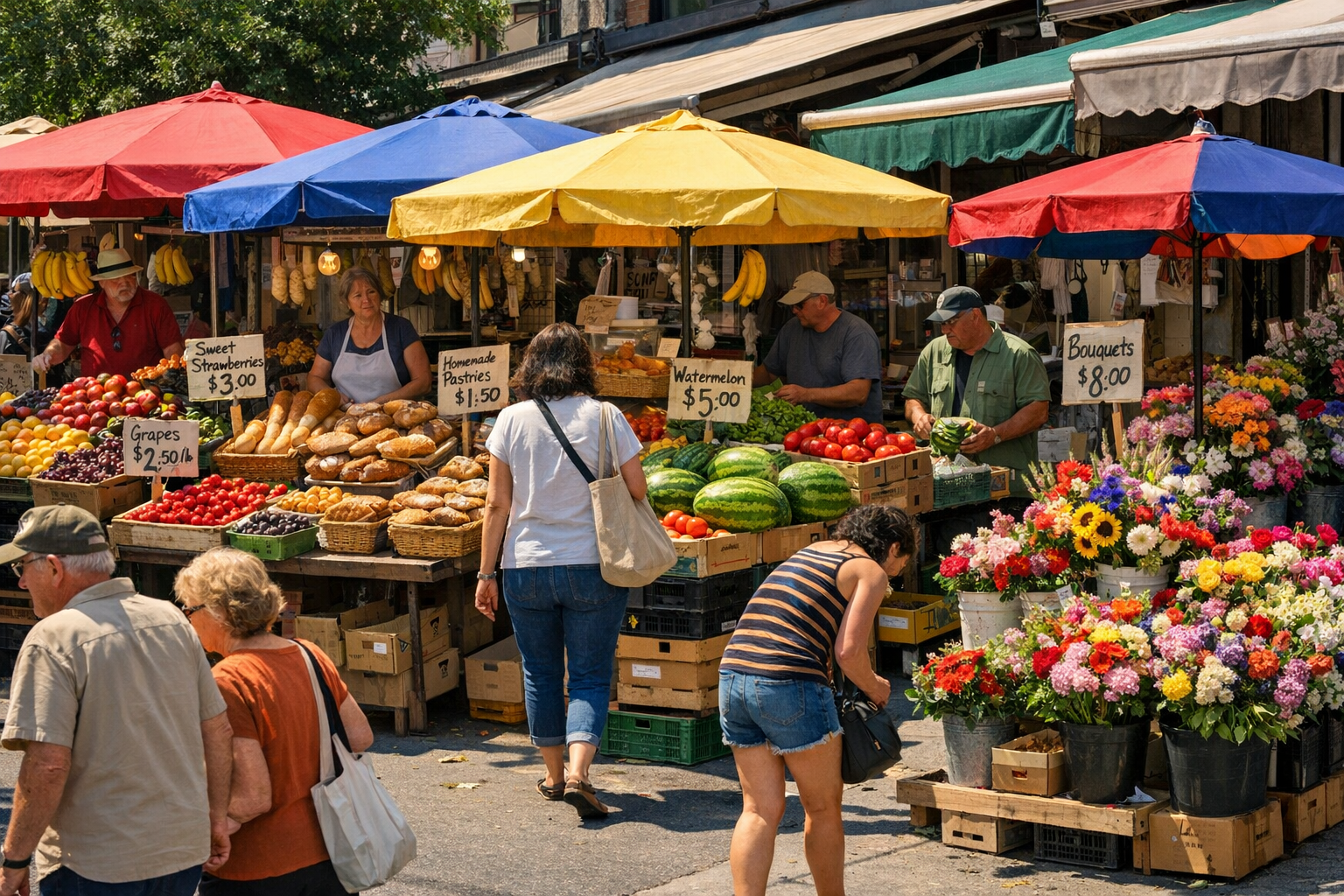 GPT Image 1.5 complex market scene example