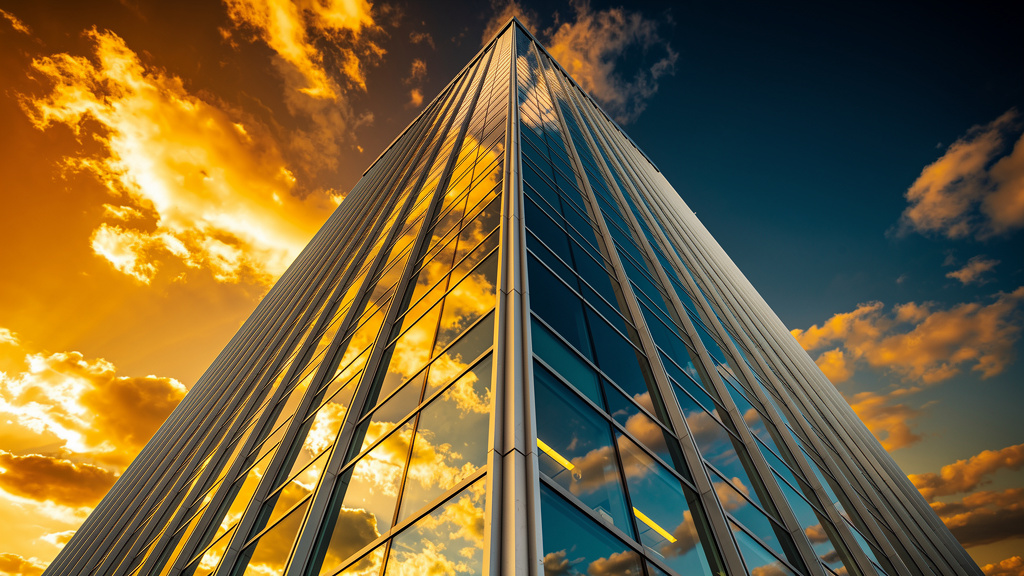 Modern architecture symbolizing business growth and upward momentum