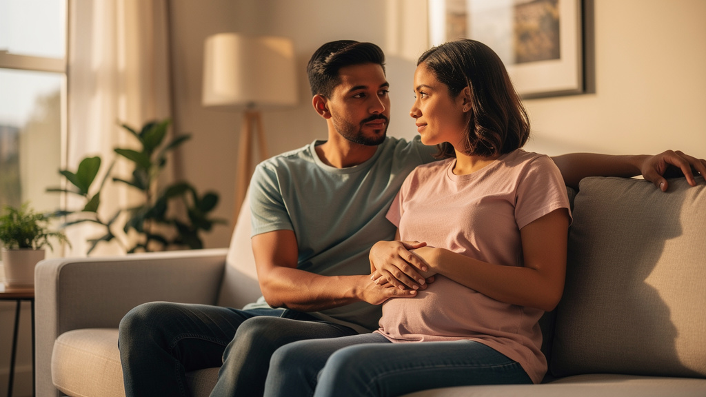 Hopeful couple during their fertility treatment journey