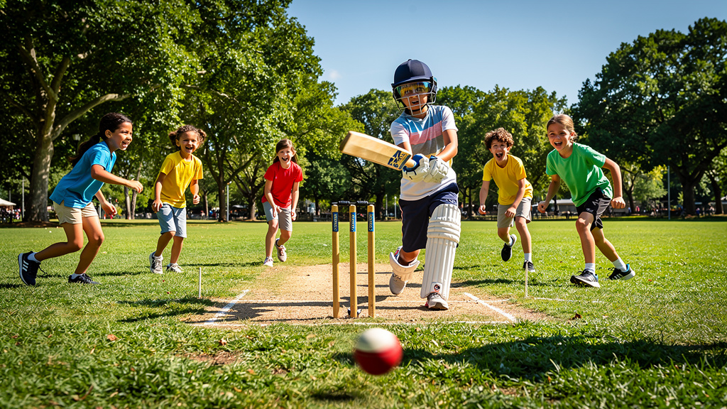 Children playing outdoors wearing protective eyewear
