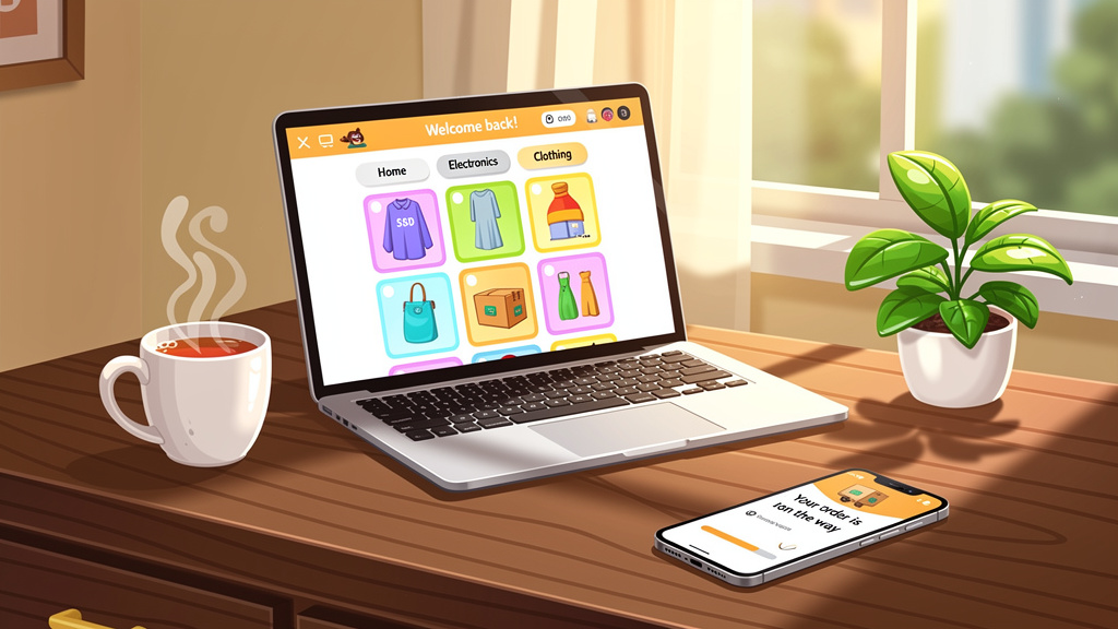 Online cannabis shopping on laptop in cosy home