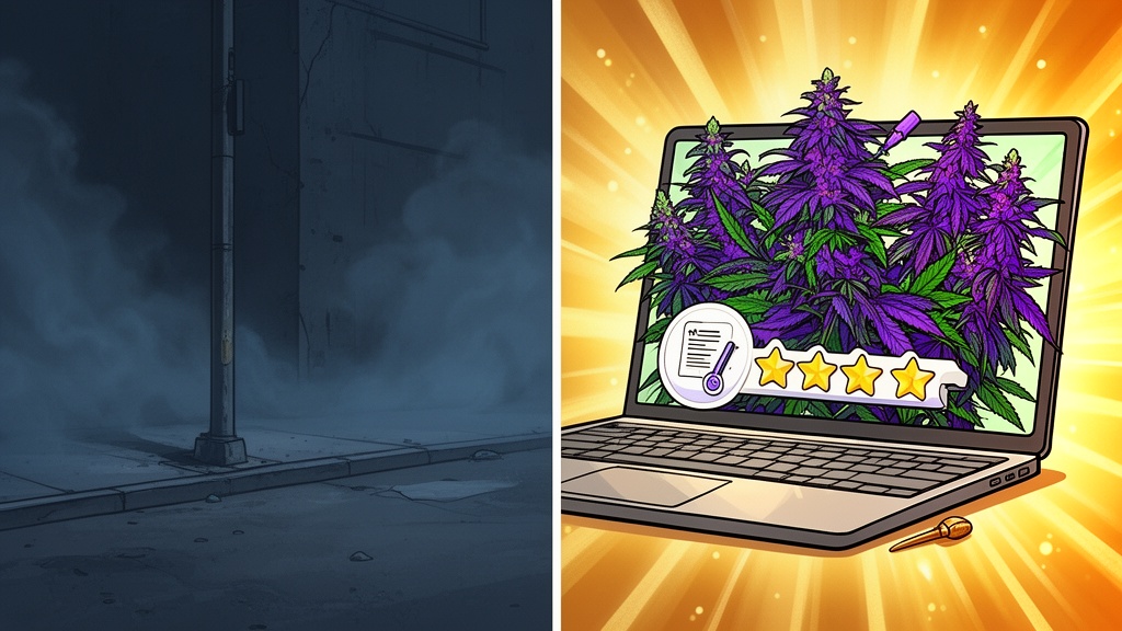 Comparing online cannabis ordering to street purchases