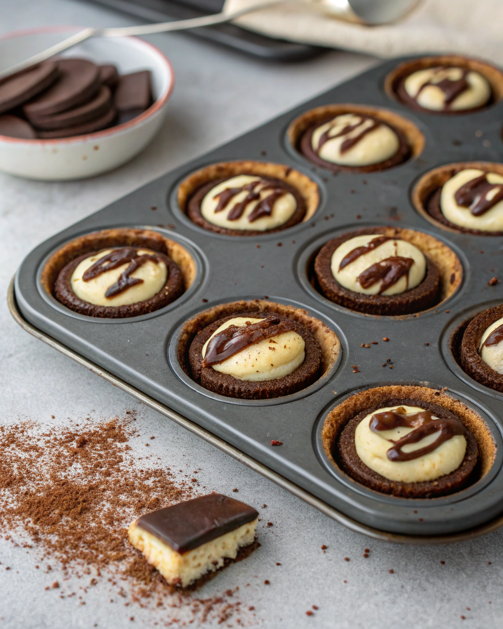 Raw vegan tiramisu bites ingredients including cashews, dark chocolate, coconut oil, maple syrup, and instant coffee arranged on a marble countertop