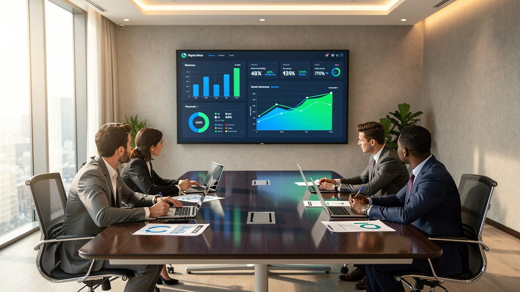 Team analyzing LinkedIn performance metrics and analytics