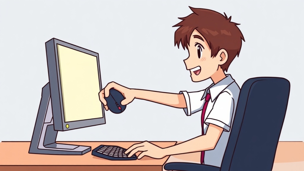 مقلب الفأرة المعطلة - مقلب مكتبي سهل - خطوة 1: انتظر حتى يبتعد زميلك عن مكتبه لبضع دقائق...