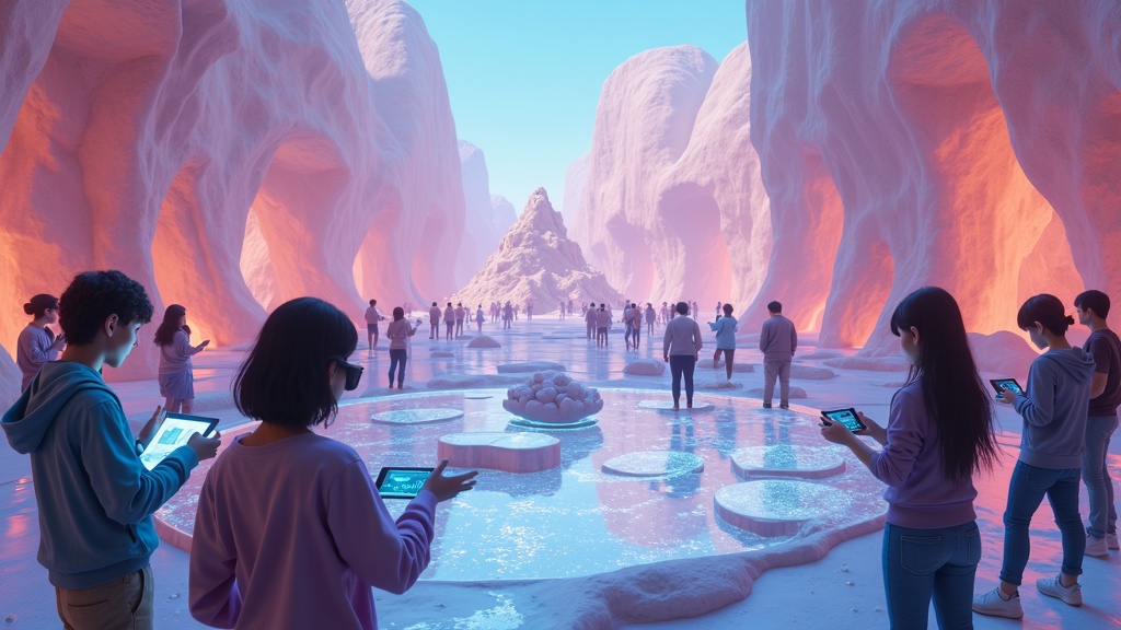 Interfaz de creación de mundos del metaverso PoligonVR con herramientas Unity