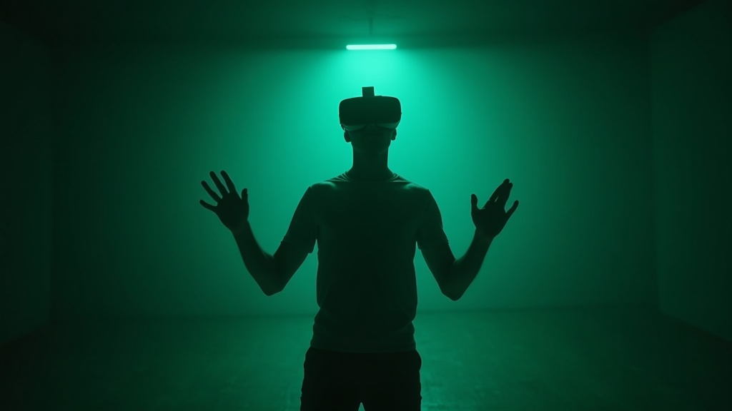 Amigos disfrutando del escape room de terror VR House of Fear