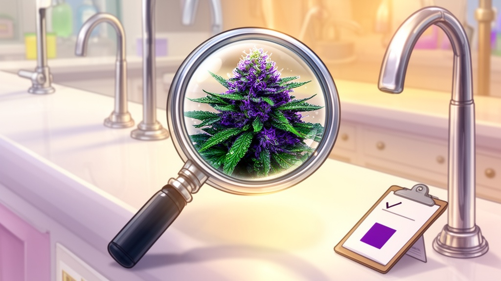 Professional cannabis dispensary counter showing quality products and transparency