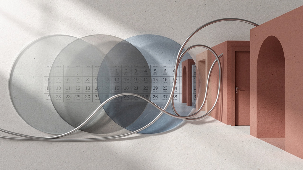 Abstract visualisation of exam registration and scheduling logistics