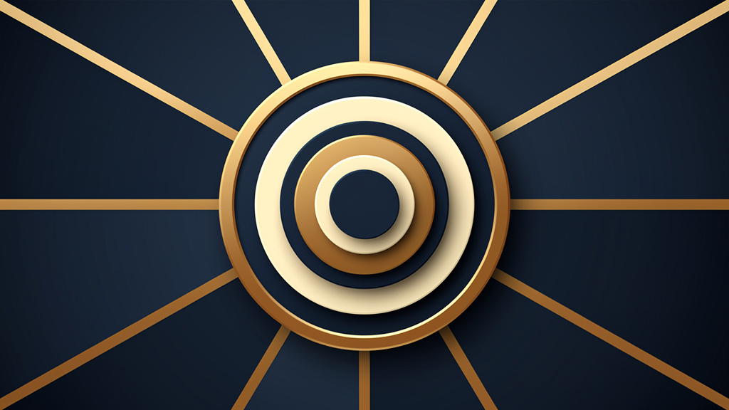 Abstract circles representing structured practice and focused goals