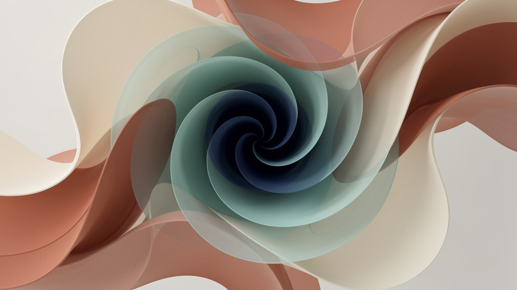 Spiral abstract form representing continuous learning and improvement