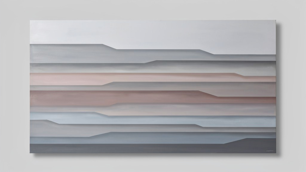 Layered abstract composition representing progressive learning stages