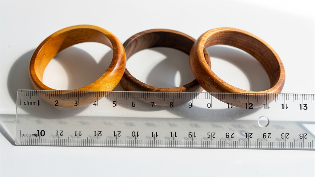 Internal diameter comparison of different bangle sizes