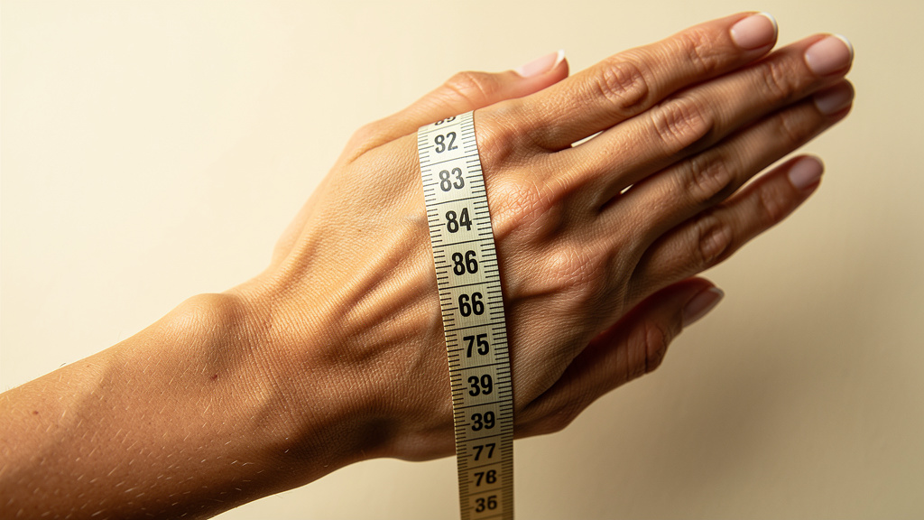 Correct hand position for measuring bangle size