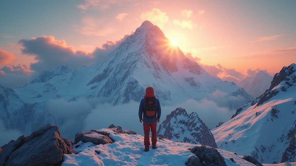 Vista impresionante desde la cima del Everest en la experiencia de realidad virtual de Virtua Barcelona
