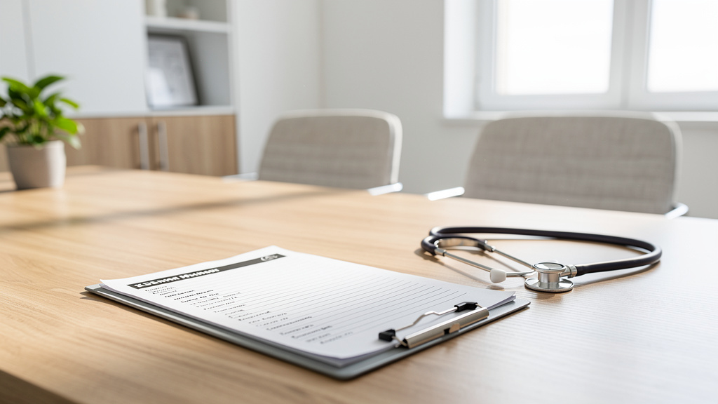 Welcoming fertility clinic consultation room setting