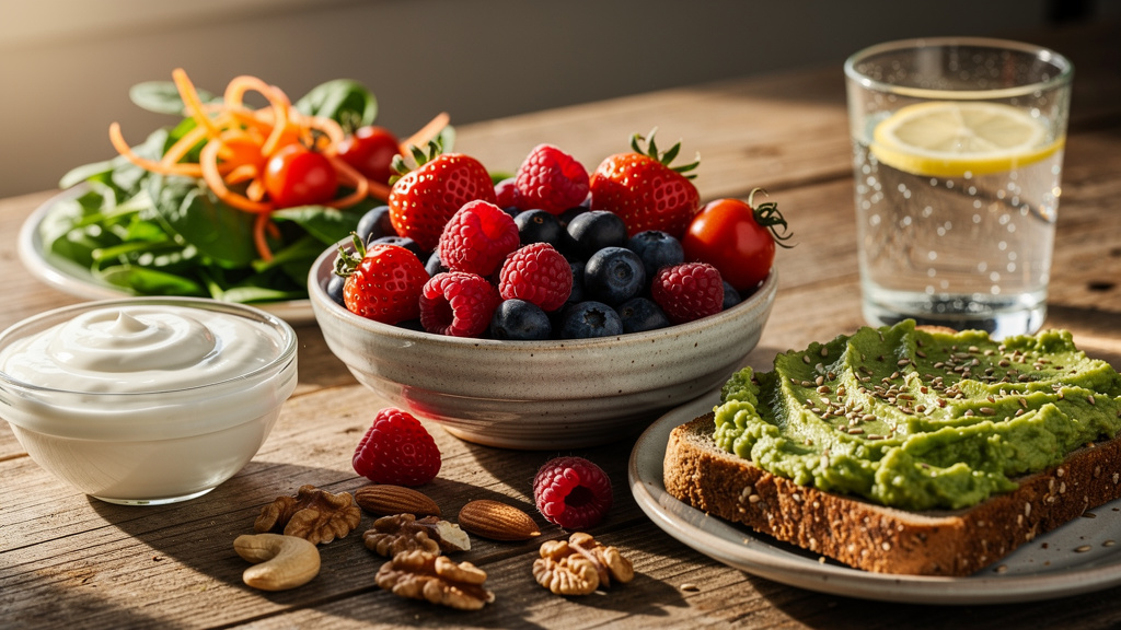 Nutritious whole foods supporting hormonal balance