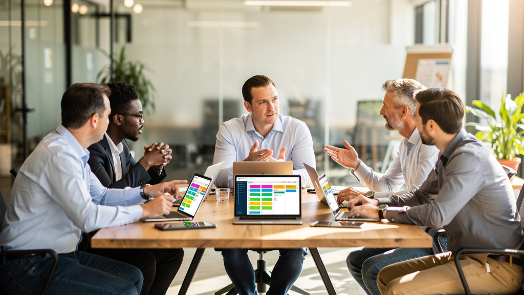 Team collaborating on automation maintenance strategy and planning