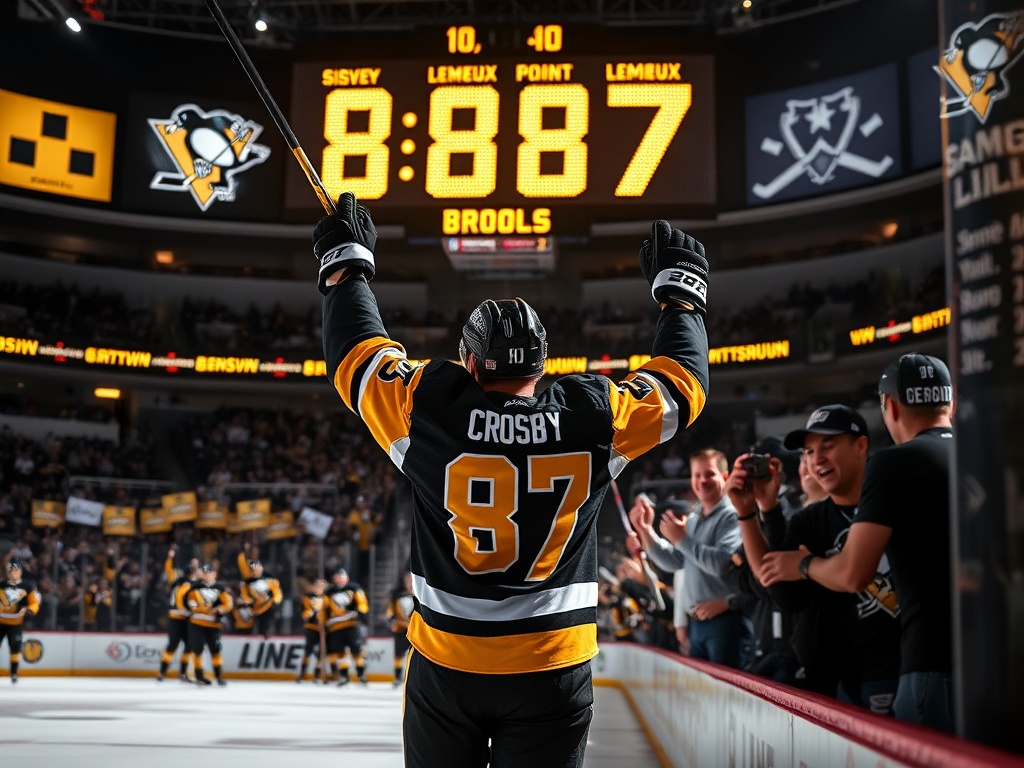 Crosby Breaks Penguins Points Record with NHL EDGE Stats