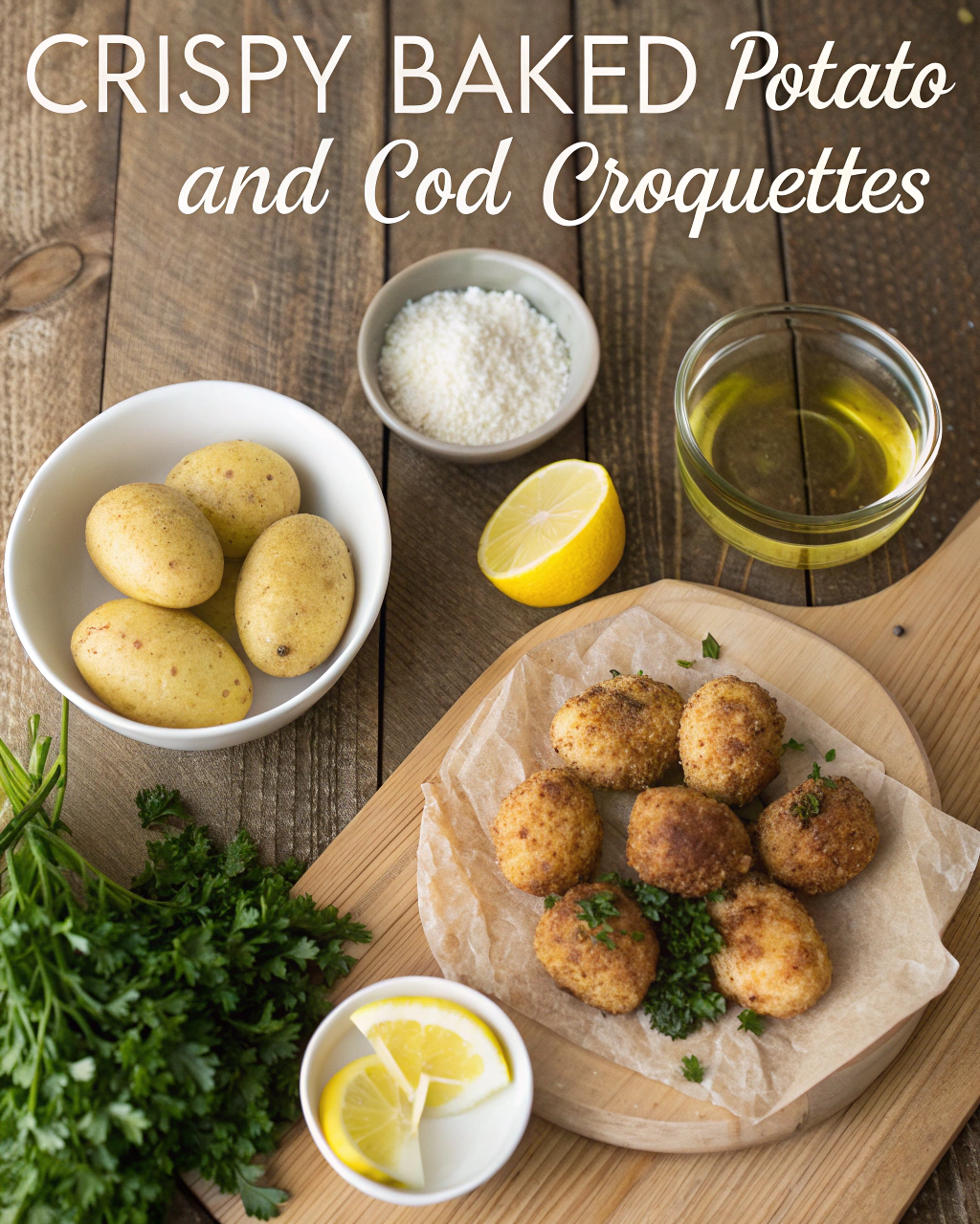 Crispy Baked Potato and Cod Croquettes Ingredients
