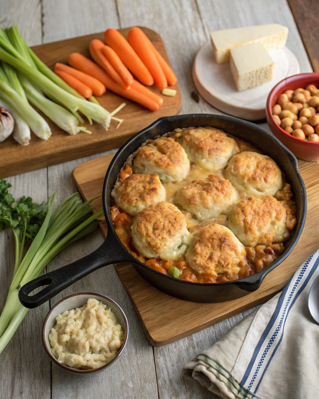 Italian Chicken Cobbler with Cannellini Beans & Parmesan Biscuits Ingredients